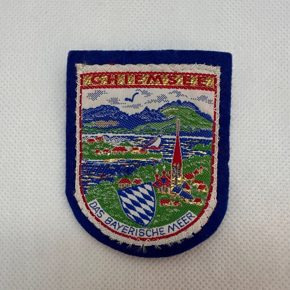Vintage Chiemsee Germany Patch Das Bayerische Meer Bavarian Travel Souvenir